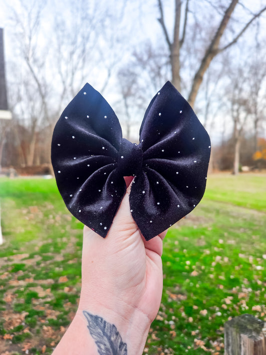 Black Velvet Rhinestone