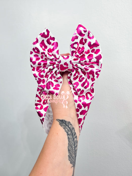 Hot Pink + White Leopard