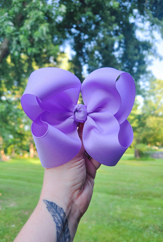 Solid Purple Ribbon Bow